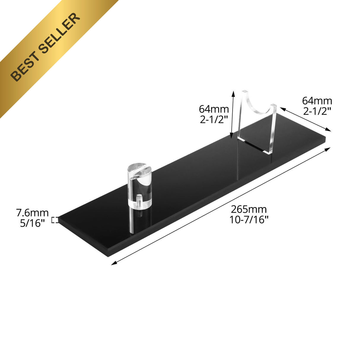 Acrylic Knife Display Stand Set 2 pcs Clear Holder for Swords, Medals, and Collectibles