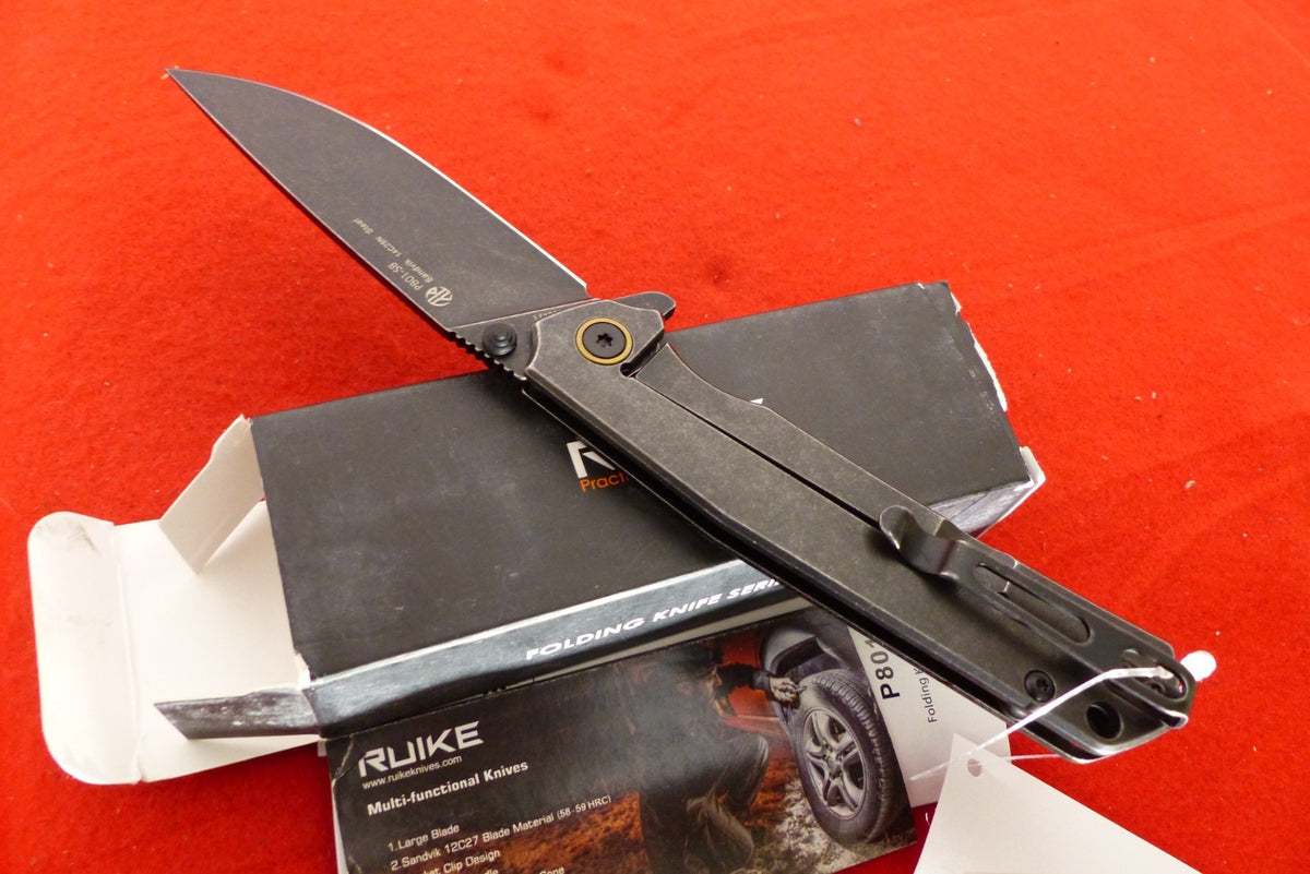 Stainless Steel Frame Lock Knife 3.5 Inch Drop Point Blade EDC Flipper