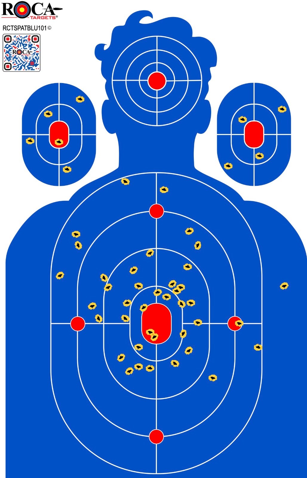 Reactive Shooting Target Set - Impact Silhouette Targets for Range Practice 18x24 inch 10 Pack