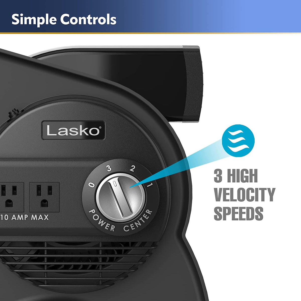 High Velocity Pivoting Utility Blower Fan for Cooling and Ventilation