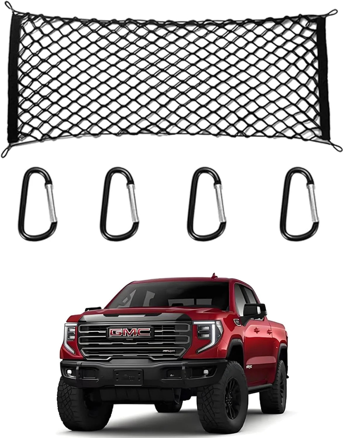 Heavy Duty Truck Bed Cargo Net for GMC Sierra Silverado 2013-2026