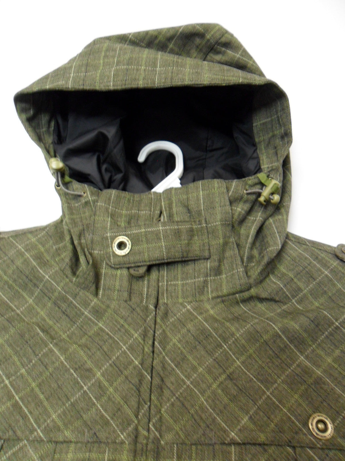 Men's Snow Jacket Waterproof Insulated Outerwear - Army Green, Size XS
