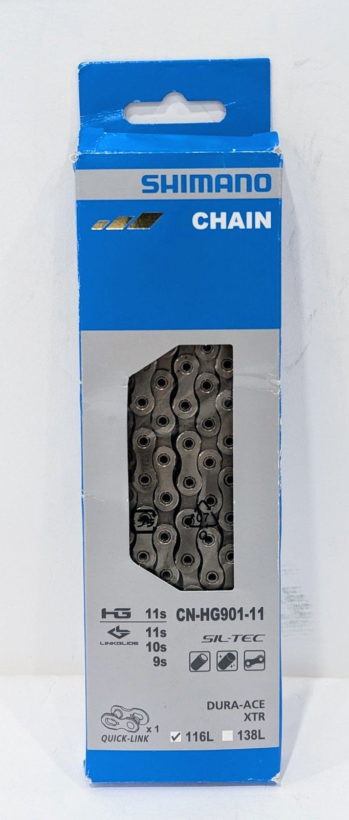 11-Speed Bike Chain Quick Link - Silver, 116 Links for Shimano & XTR