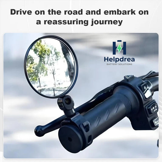 Adjustable Bicycle Rearview Mirror for Mountain E-Bike & Scooter Handlebar