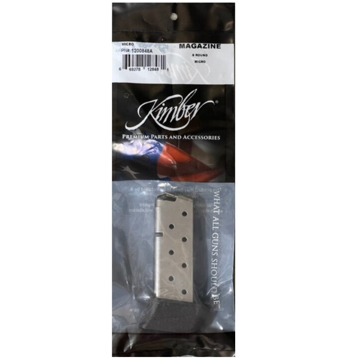 Kimber Micro 9mm 8-Round Magazine - Stainless Steel, Compatible with Micro 9 Models