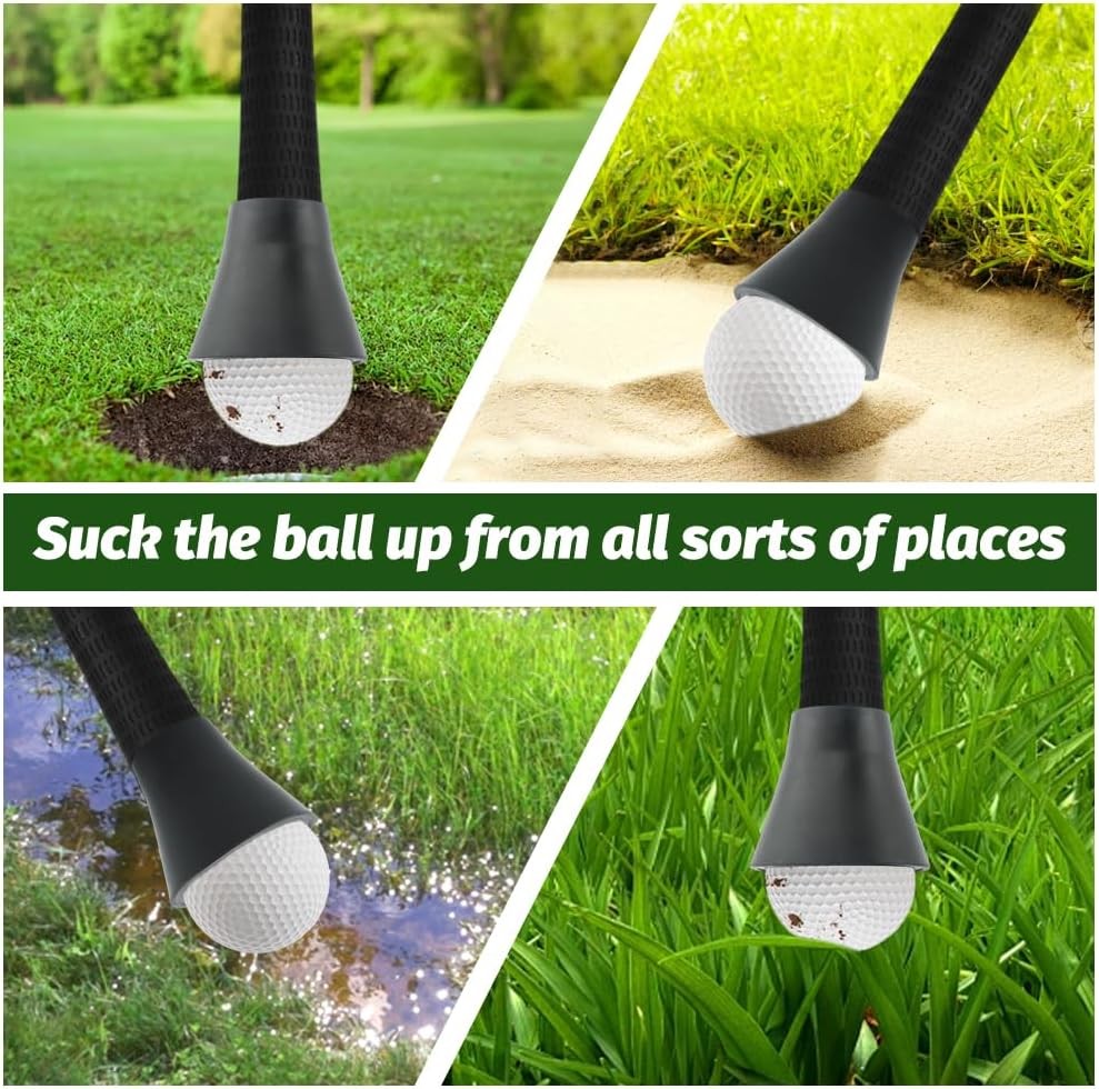 Portable Golf Ball Retriever Set - 5 Pcs Putter Ball Pickups for Golfers