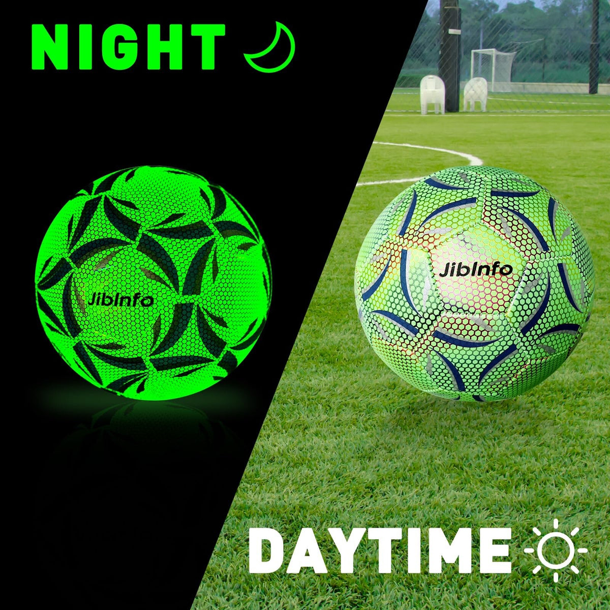 Glow in The Dark Size 4 Soccer Ball - Light Up Luminous Soccer Ball for Indoor & Outdoor Play