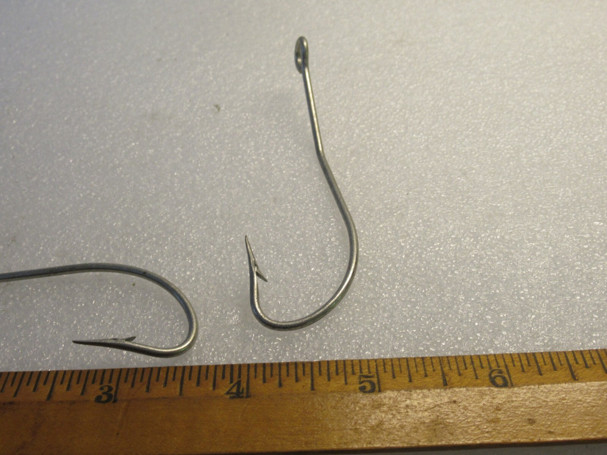 25 Mustad Kirbed Bent Shank Limerick Tube Fish Hooks Size 9/0 Saltwater