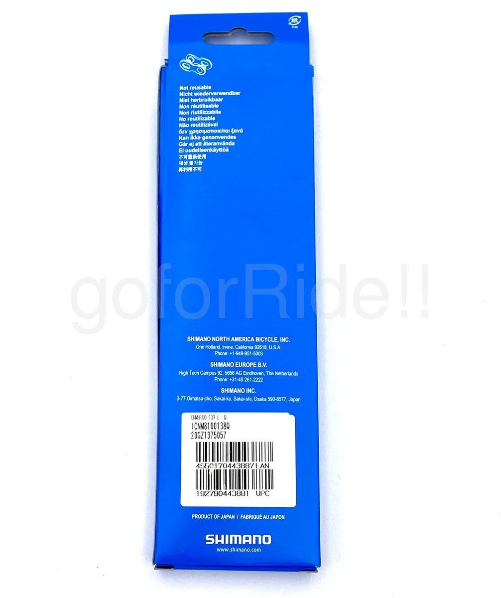 Shimano Deore XT CN-M8100 12-Speed MTB Chain 138 Links SIL-TEC with Quick Link