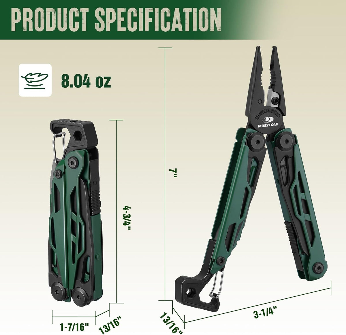 Multitool 27-in-1 Pocket Knife with Screwdriver Wrench Pliers Saw
