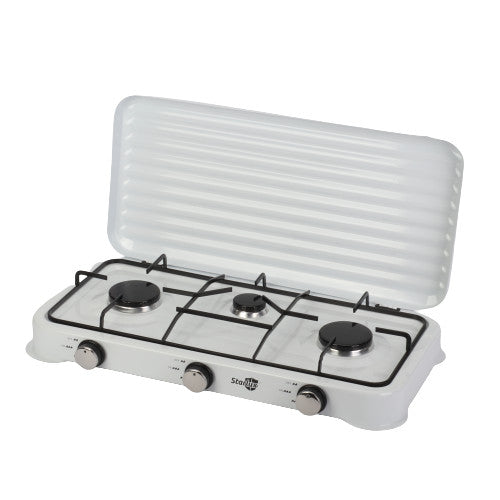 Portable 3 Burner Gas Stove for Camping Caravan Outdoor Cooking