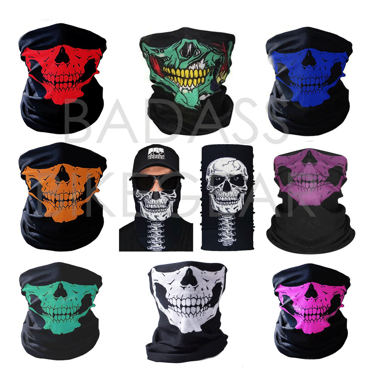 Winter Face Mask Skull Balaclava for Motorcycle Biking Sports, Multiple Designs