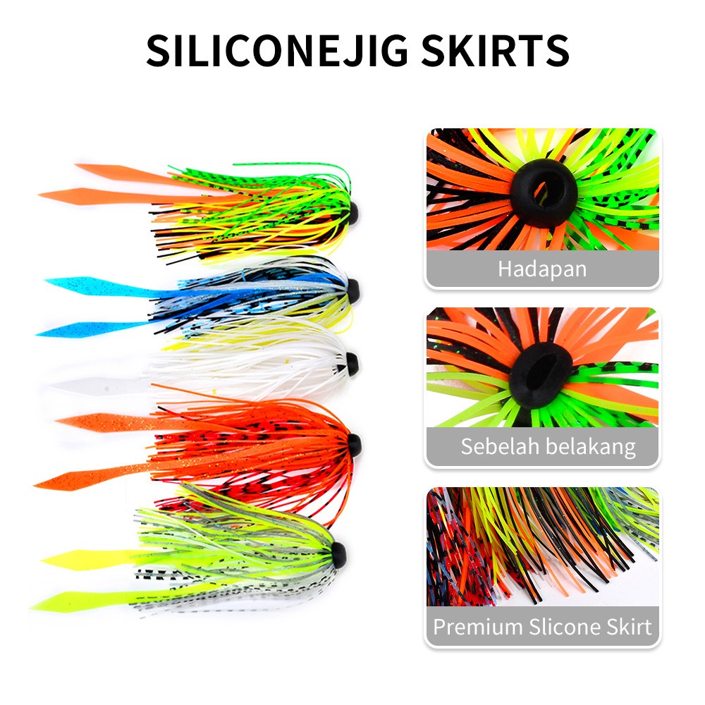 20 Pack Silicone Fishing Lure Skirts for Spinnerbaits & Jigs - Replacement Set