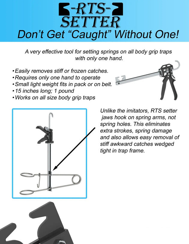 Heavy Duty Body Grip Trap Setter for 110-330 Traps - One-Hand Operation