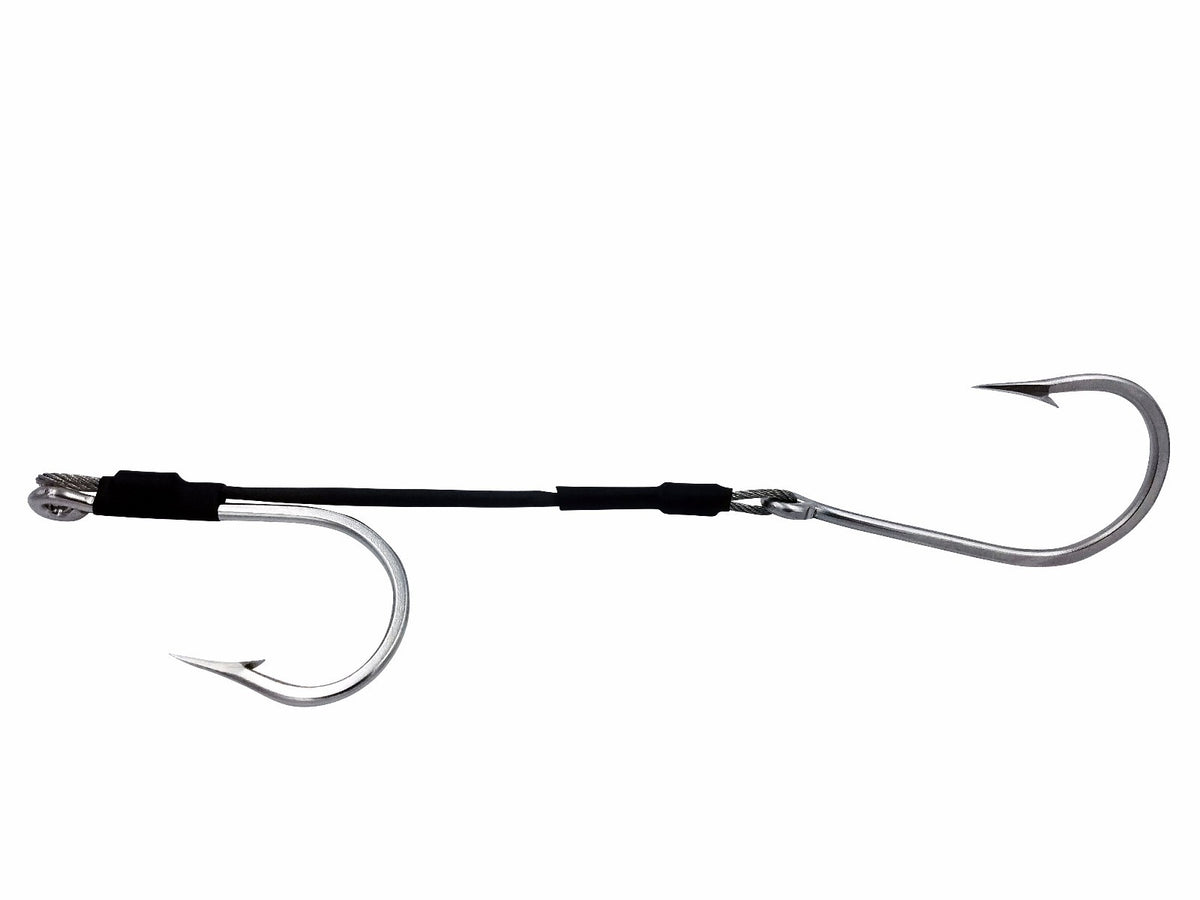 9/0 Double Hookset Rig Stainless Steel Fishing Hooks for Big Game Tuna & Marlin