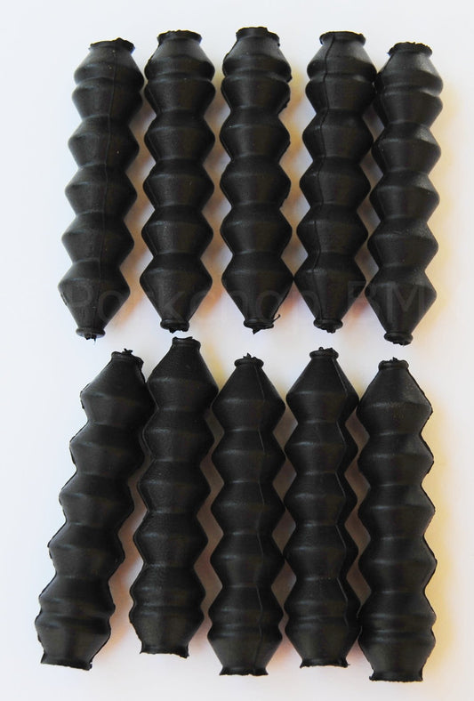 Bike V-Brake Noodle Dust Boot Cover - Pack of 10, Black