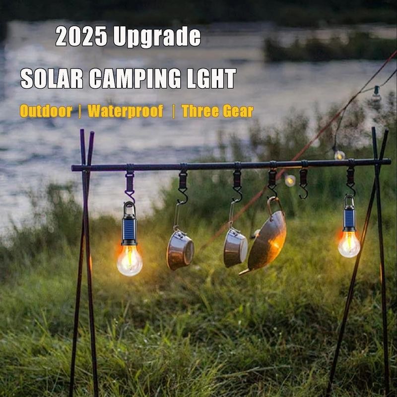 Rechargeable Solar Hanging LED Tent Light Waterproof Camping Lantern
