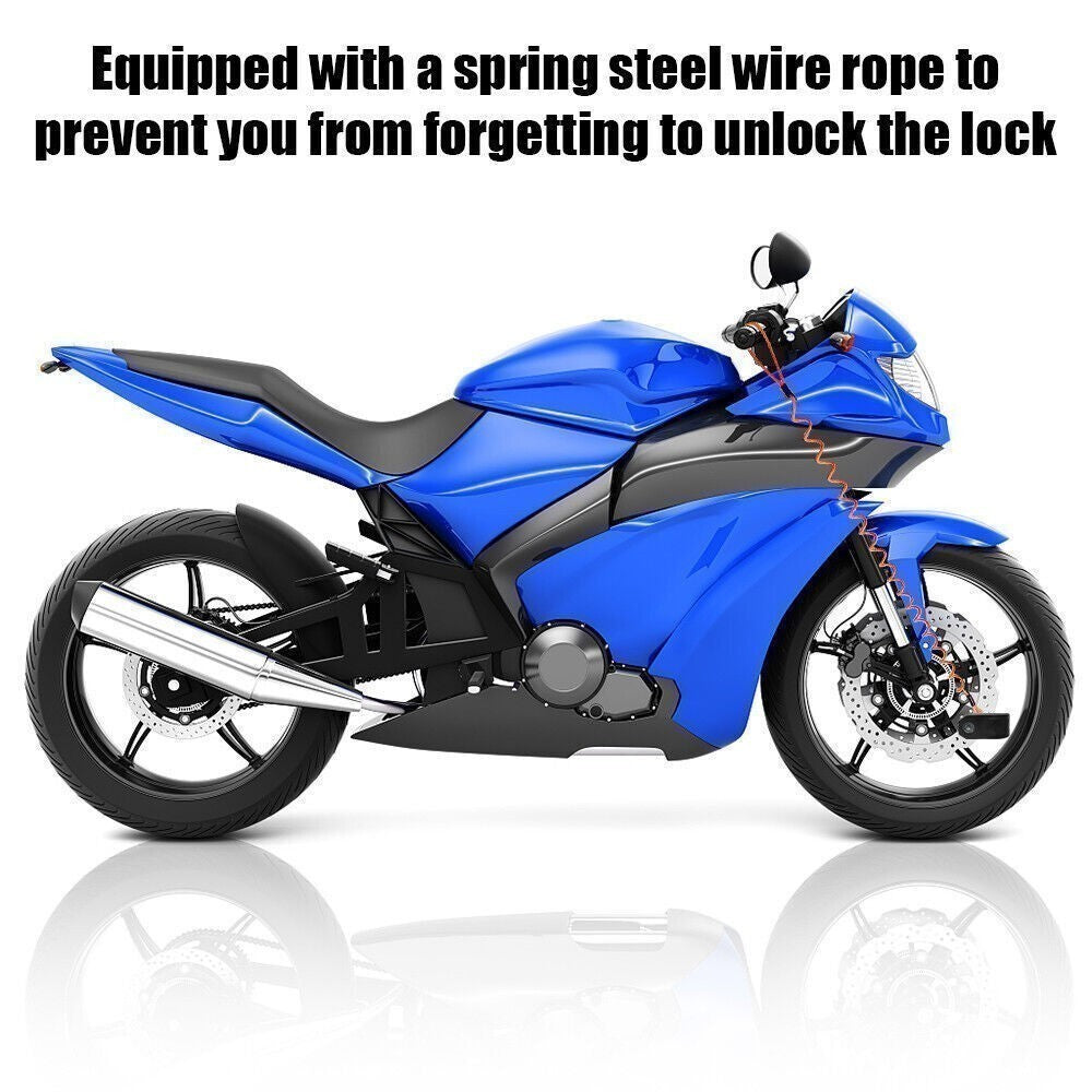 Motorcycle Disc Brake Lock with Loud Alarm Anti-Theft Security