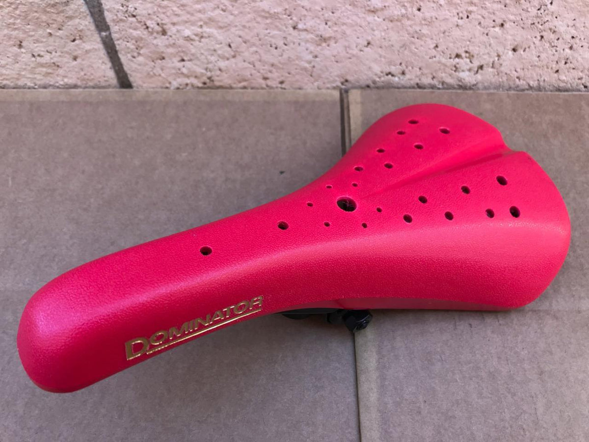 Old School BMX Hard Shell Red Seat with Grips for GT Dyno Bikes