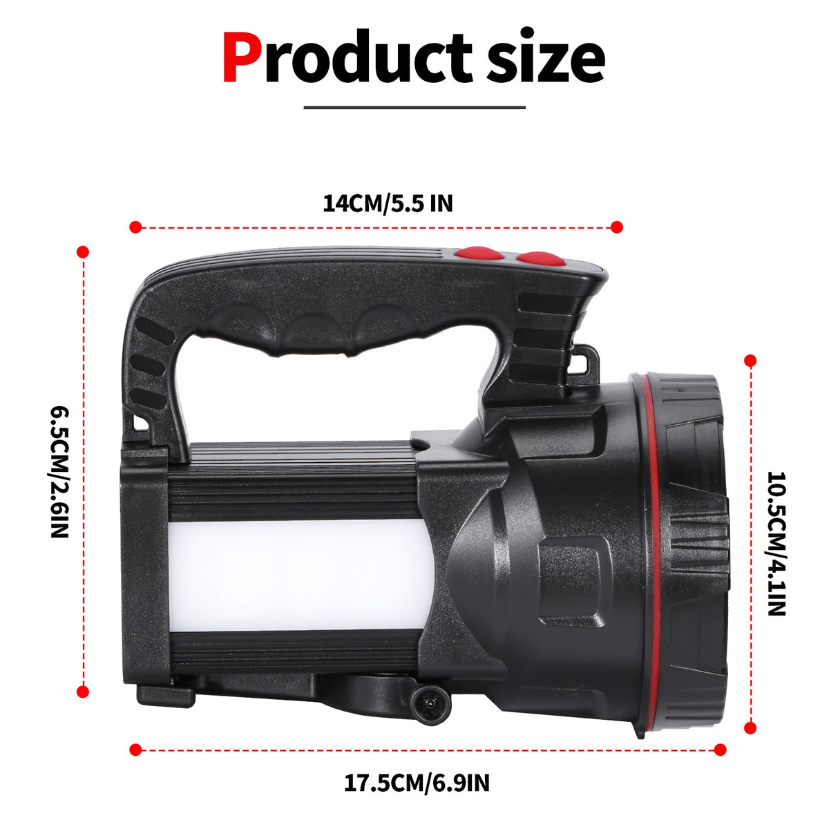 High Power Rechargeable LED Handheld Spotlight with Multiple Light Modes