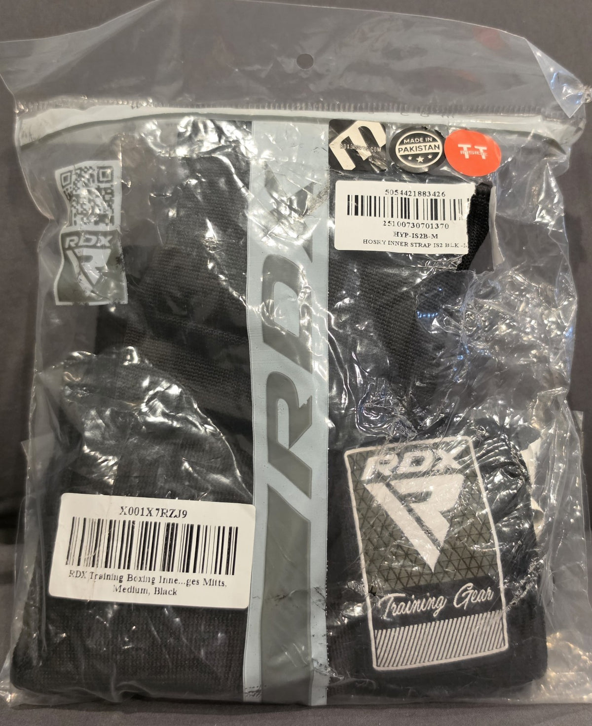 Boxing Hand Wraps Training Gear with Wrist Strap - Medium Black