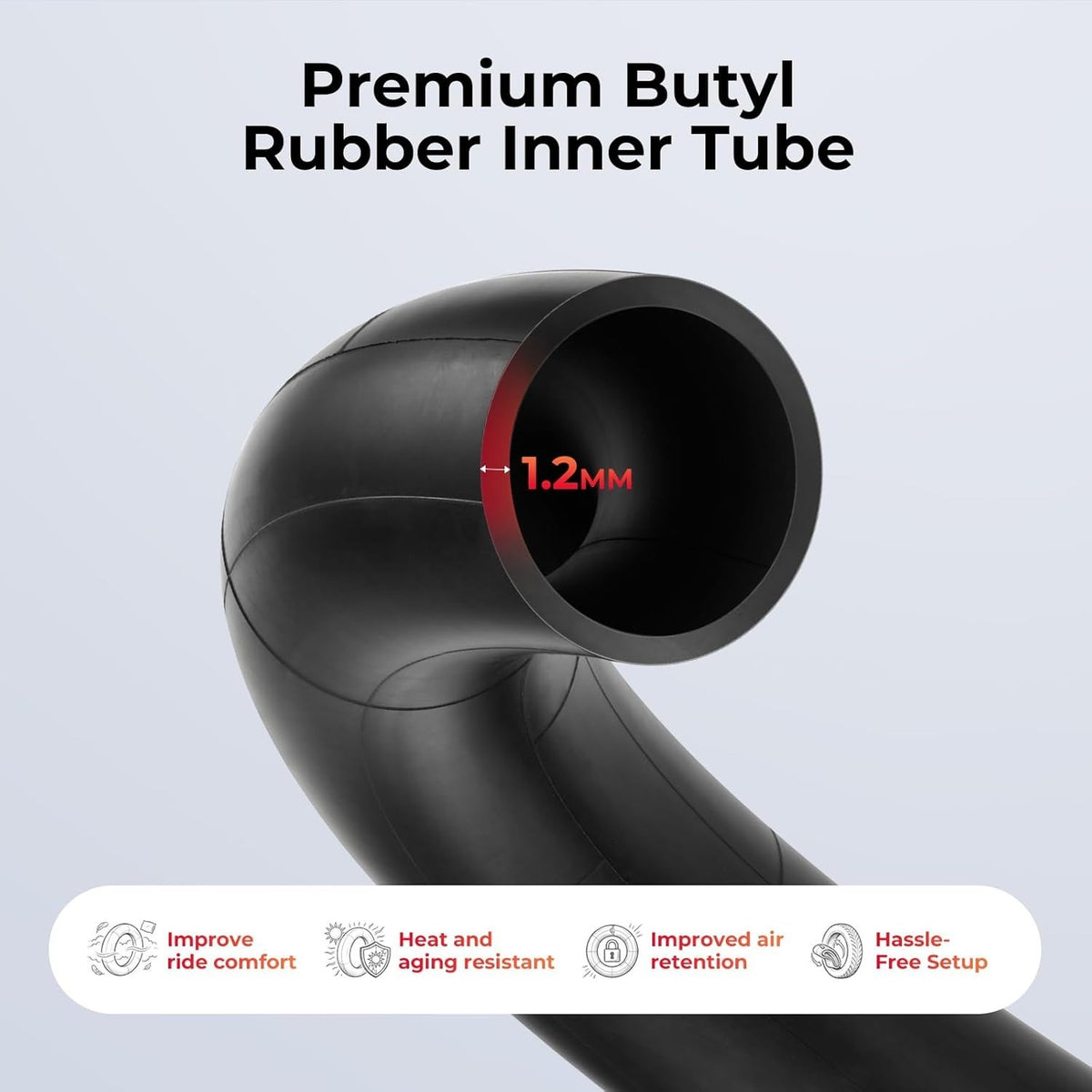 Bike Inner Tubes 20-27.5 Inch with Schrader Valve - 2 Pack, Multiple Sizes