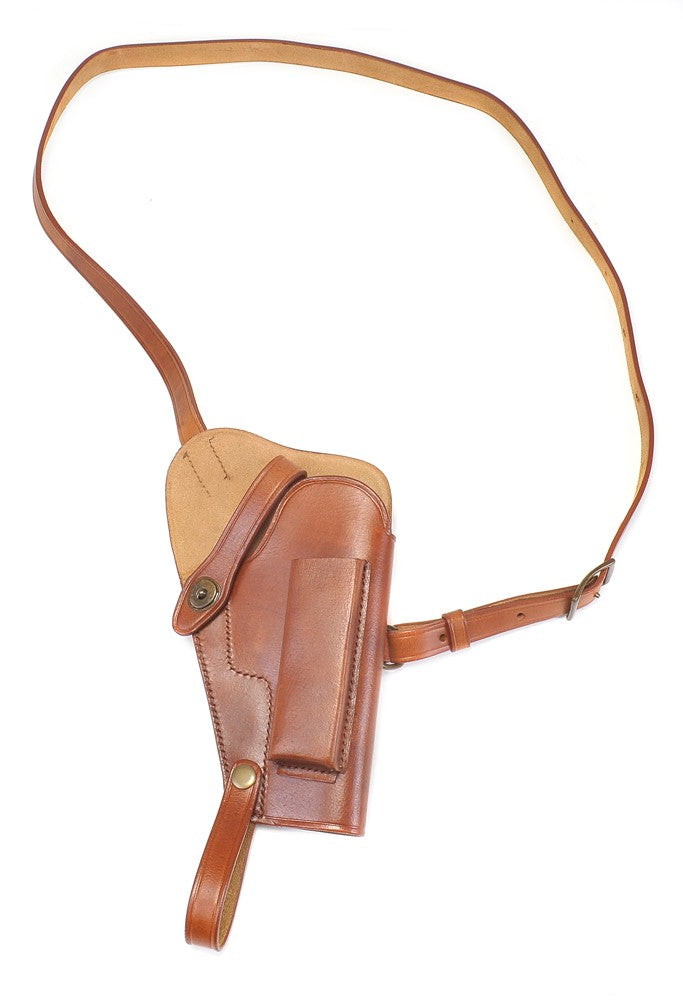 Leather Shoulder Holster Fits Beretta 92FS Taurus PT92 with Magazine Pouch
