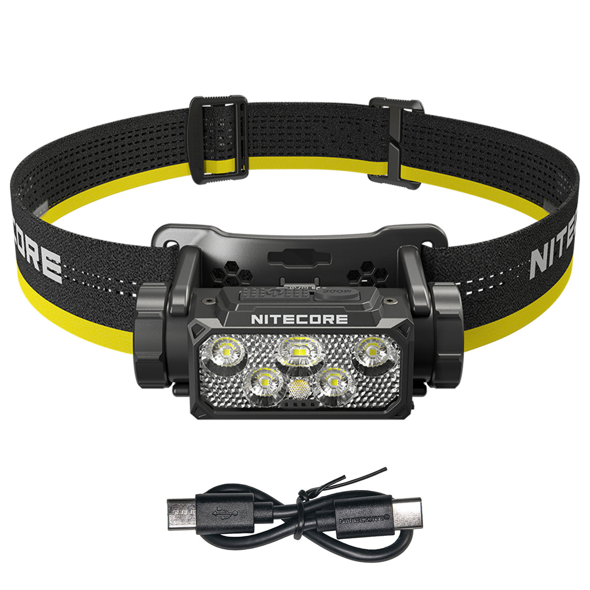 Rechargeable Headlamp 1600 Lumens USB-C LED Headlight for Camping Hiking