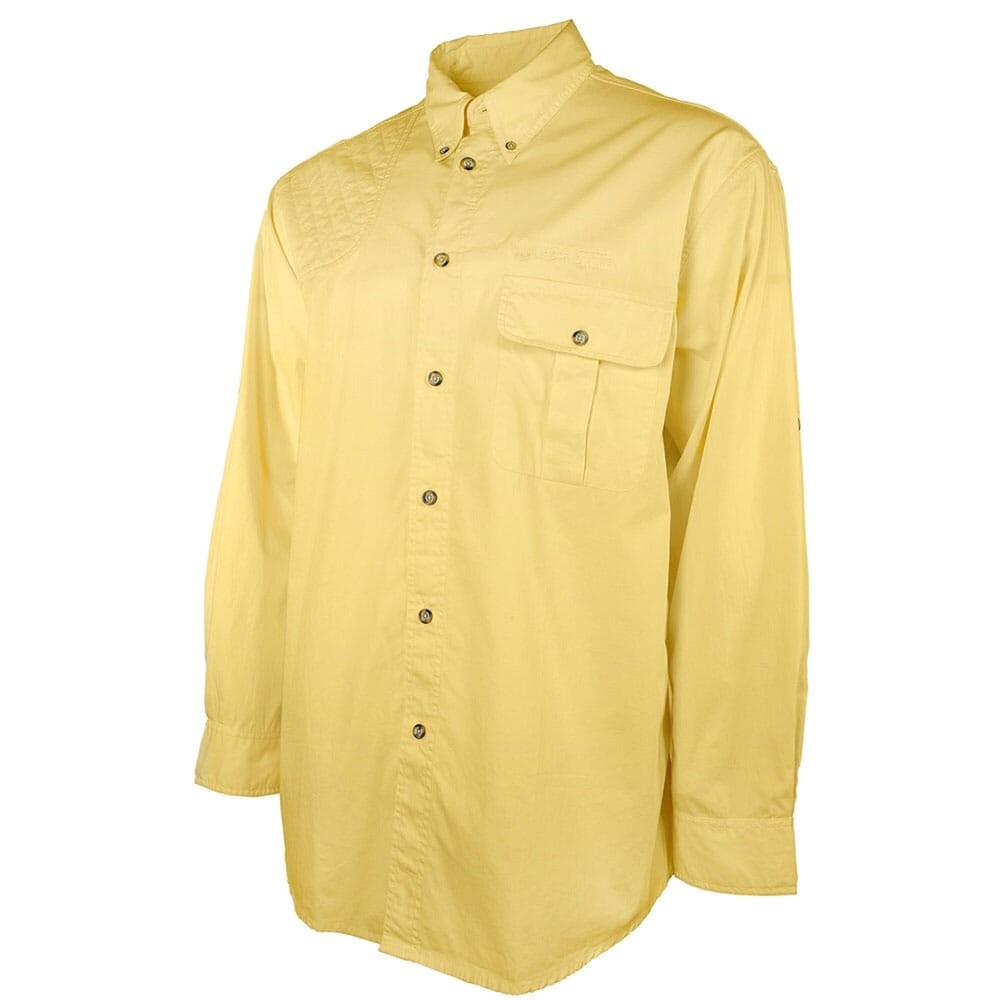 Beretta UPF 50 Sun Protection Roll-Up Shirt Pale Yellow Cotton