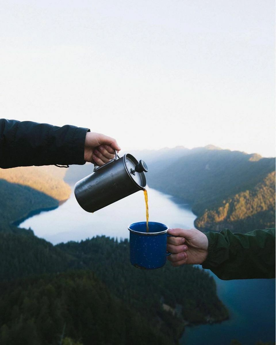Titanium French Press Coffee Maker - Camping & Travel Coffee Brewer CS-111