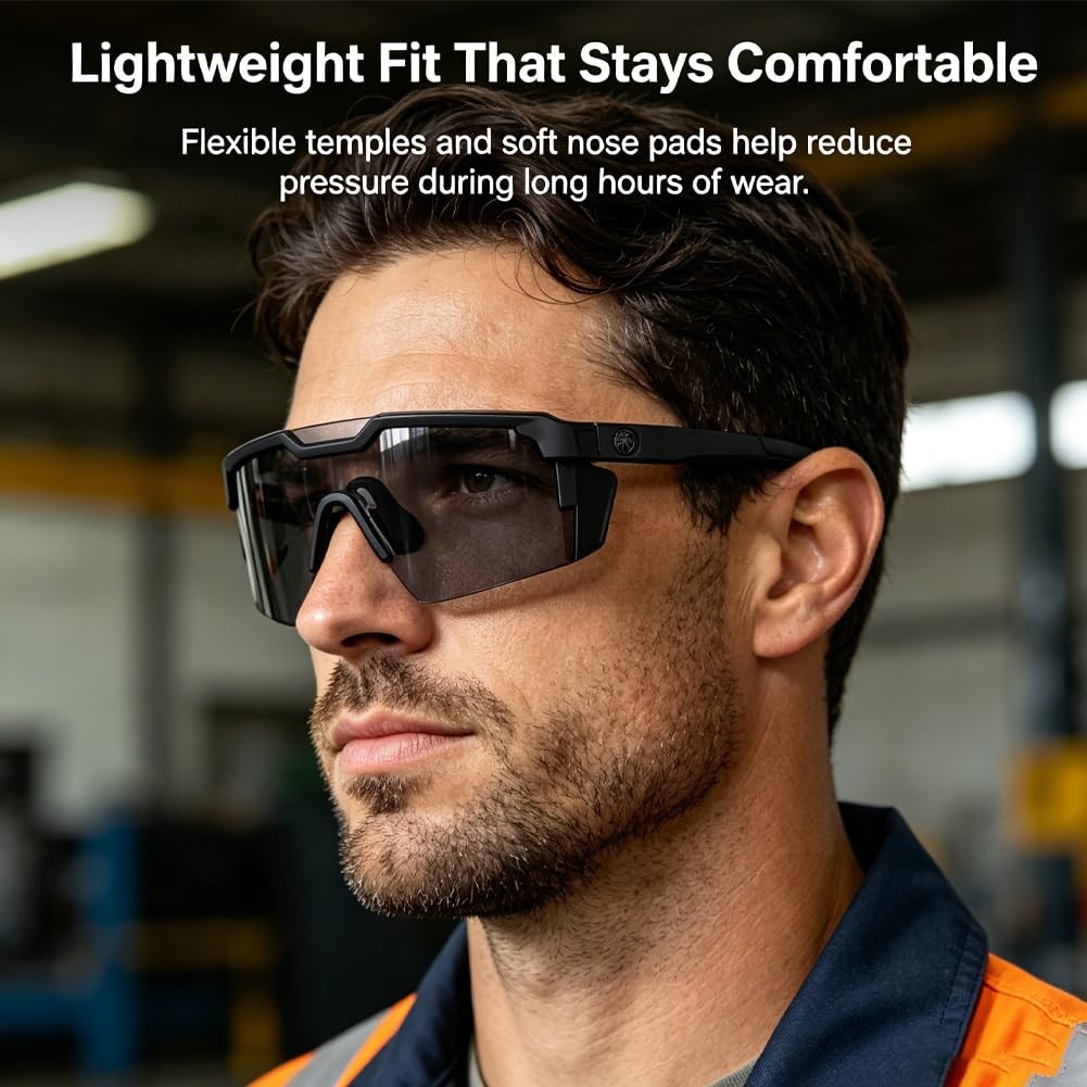 Photochromic Polarized Safety Glasses Impact-Resistant Cycling Eyewear