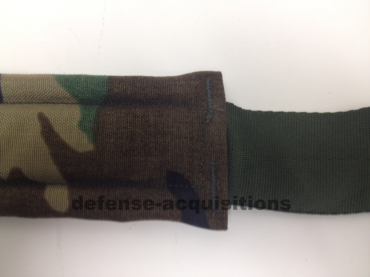 Military Tactical Padded Sling Shoulder Strap Woodland Camo with HK Clips