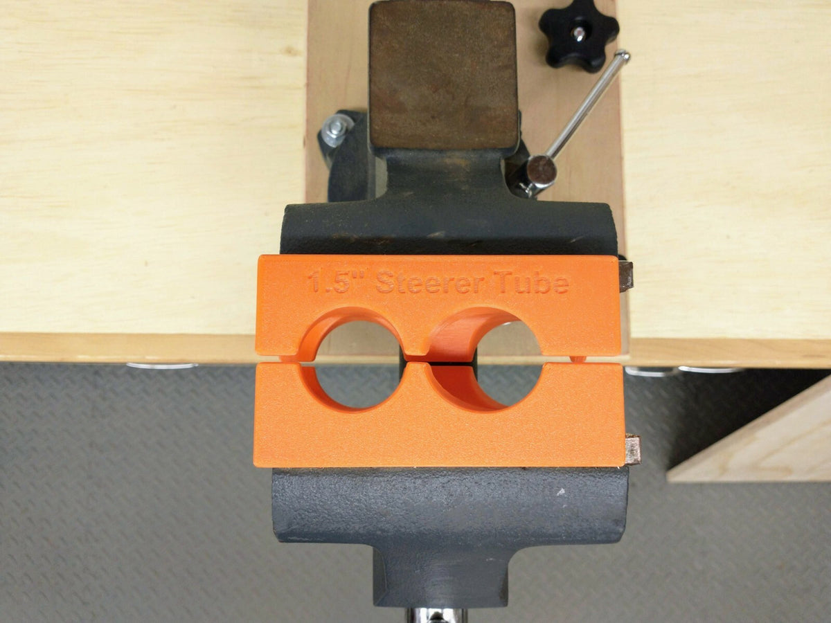 Suspension Fork Steerer Tube Vise Clamp Block Holder for Overhaul /