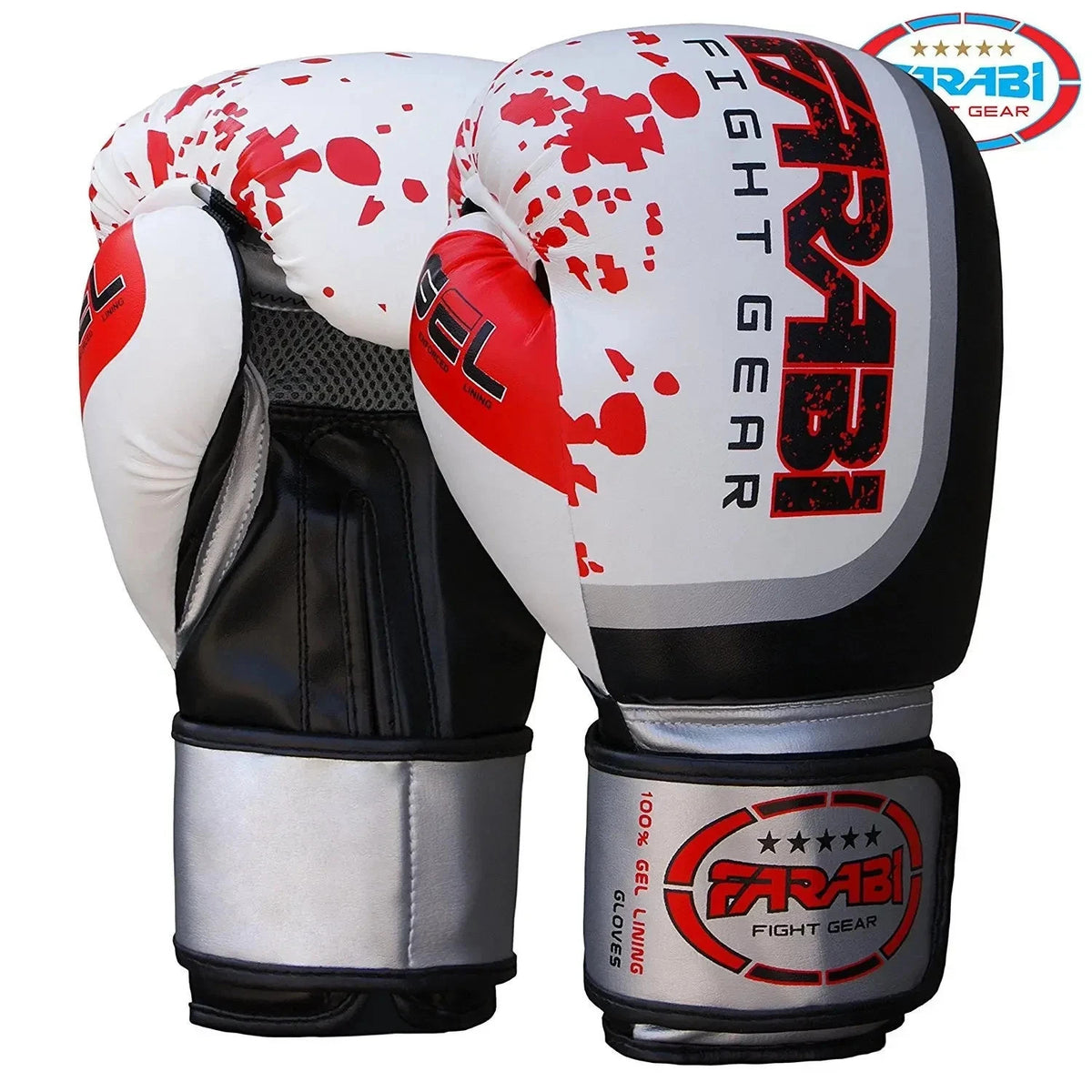 Leather Boxing Gloves Gel Padding Training Sparring MMA Gloves 10-16oz