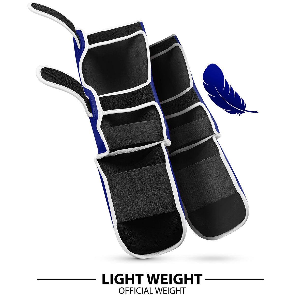 DXM Sports Shin & Instep Guards MMA Muay Thai Kickboxing Training Pads Protective Gear Blue