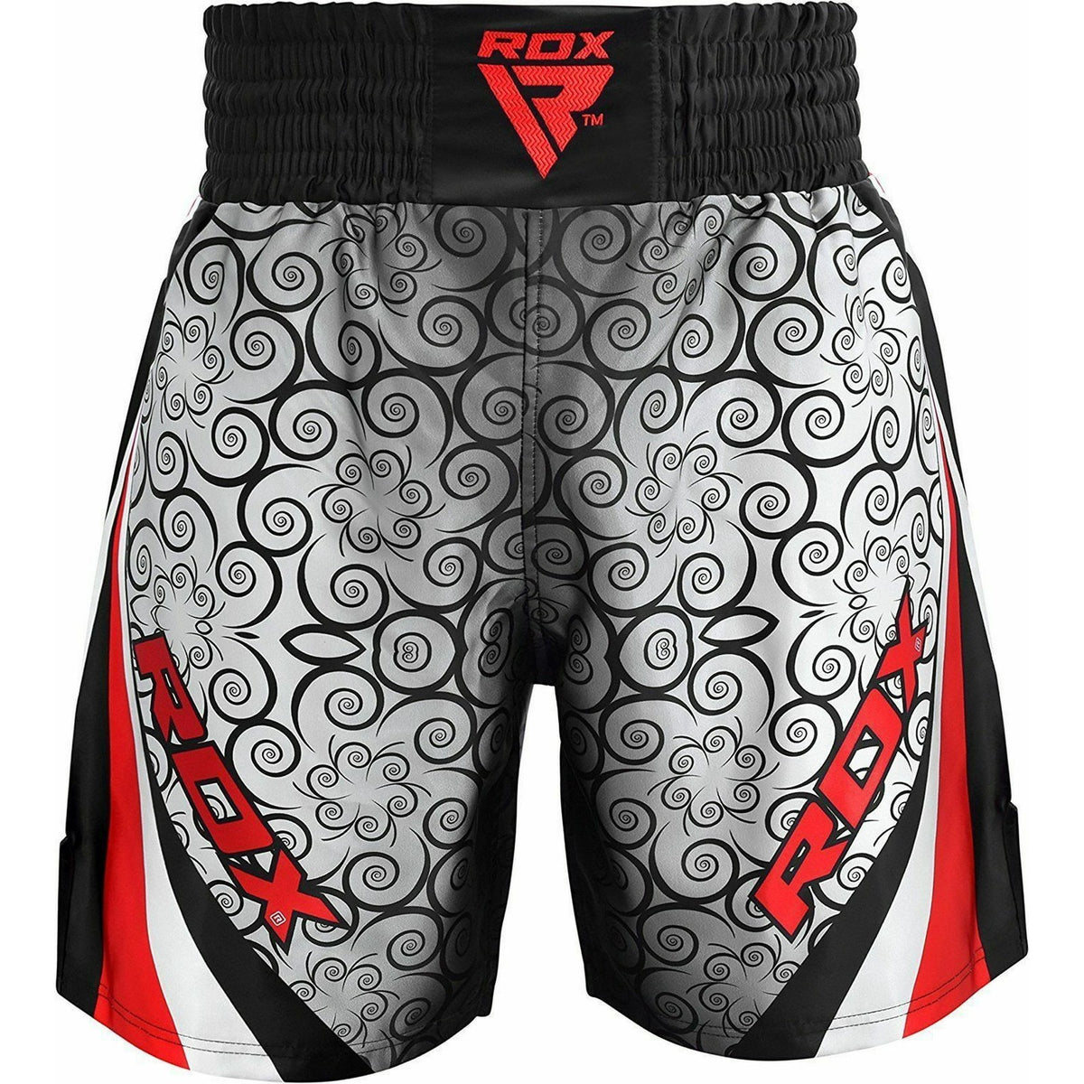 Red Muay Thai Boxing Shorts Satin Training Trunks XL for Martial Arts