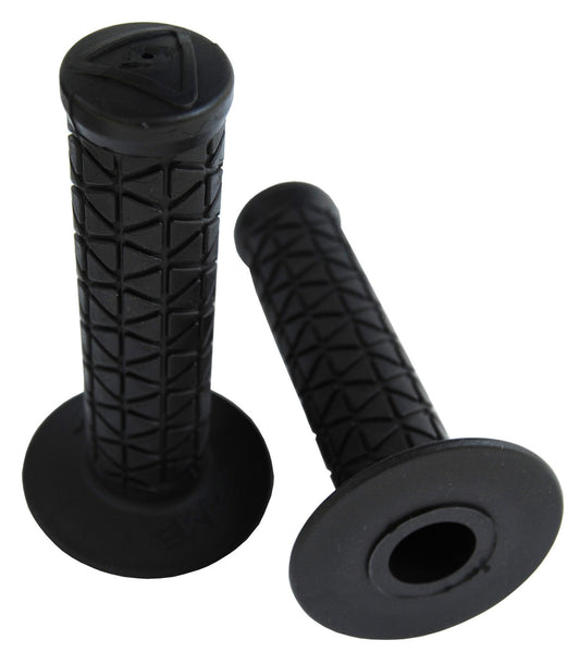 BMX Bicycle Handlebar Grips - AME TRI Style Black 7/8" Rubber