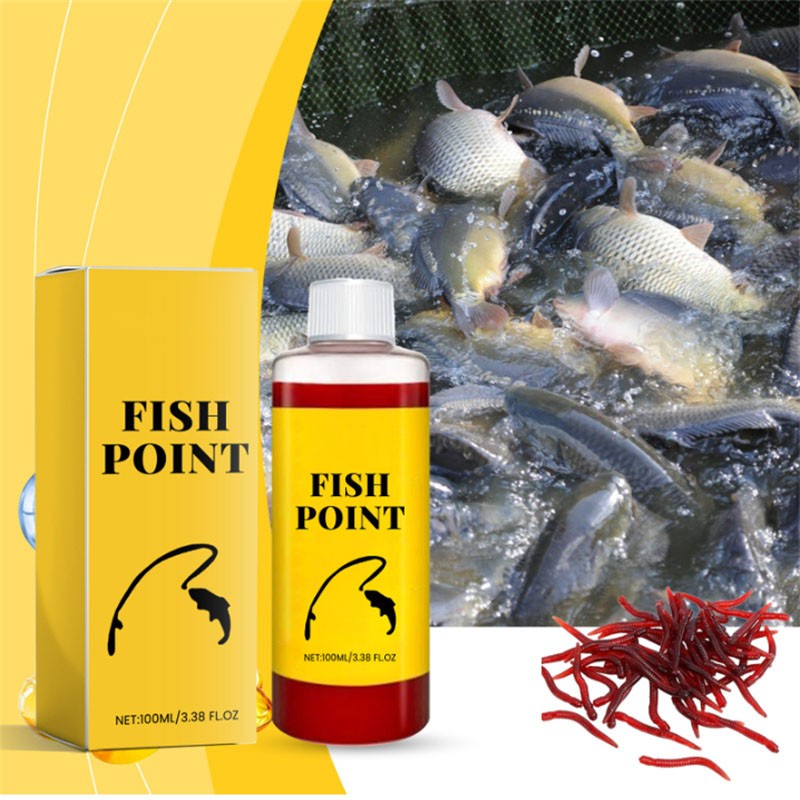 Concentrated Fish Attractant Liquid for Trout & Panfish - Red Worm Extract, 100ml