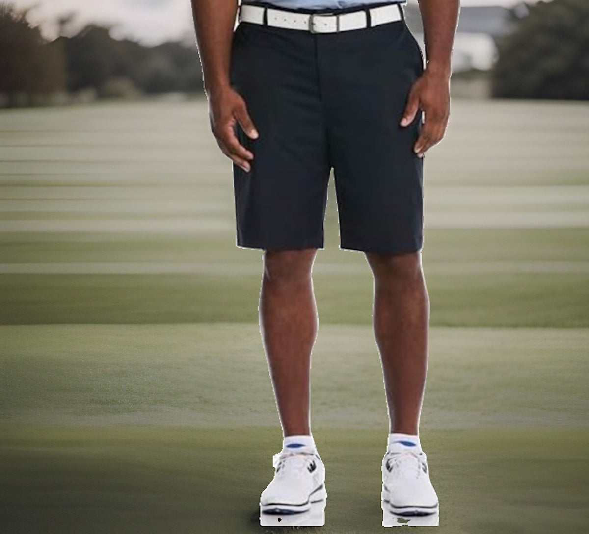Men's 10-Inch Golf Shorts with Active Waistband - Night Sky