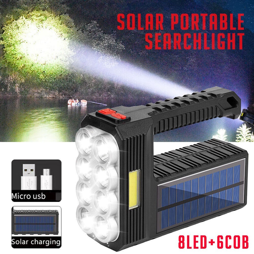 Rechargeable LED Tactical Flashlight 12000000LM USB Outdoor Searchlight
