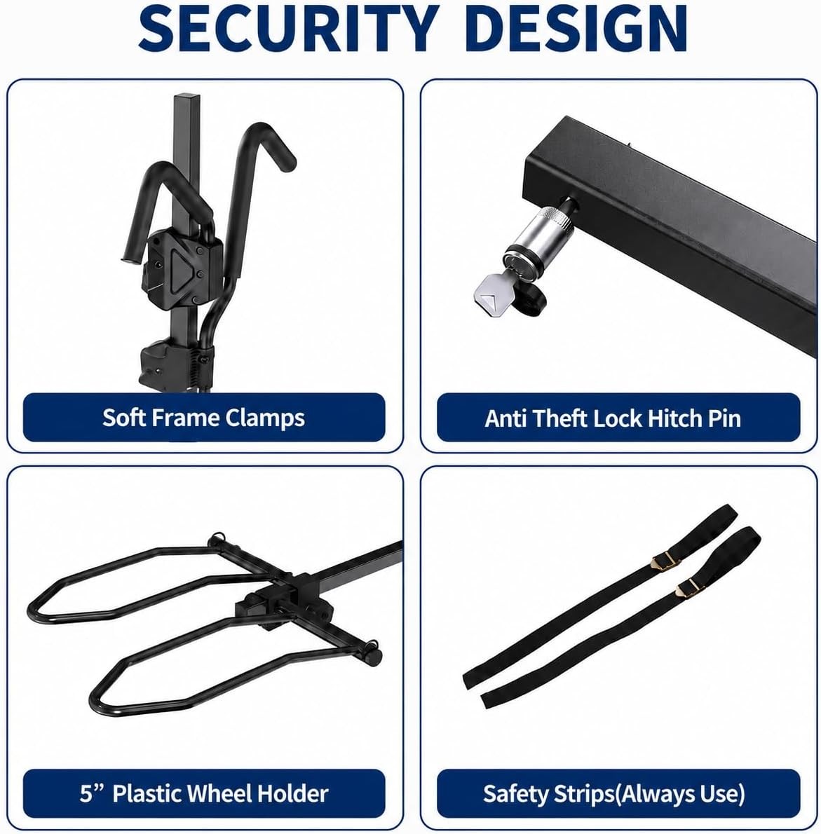 Heavy Duty Bike Hitch Rack for 2 Bikes 160LBS Capacity 2-Inch Receiver