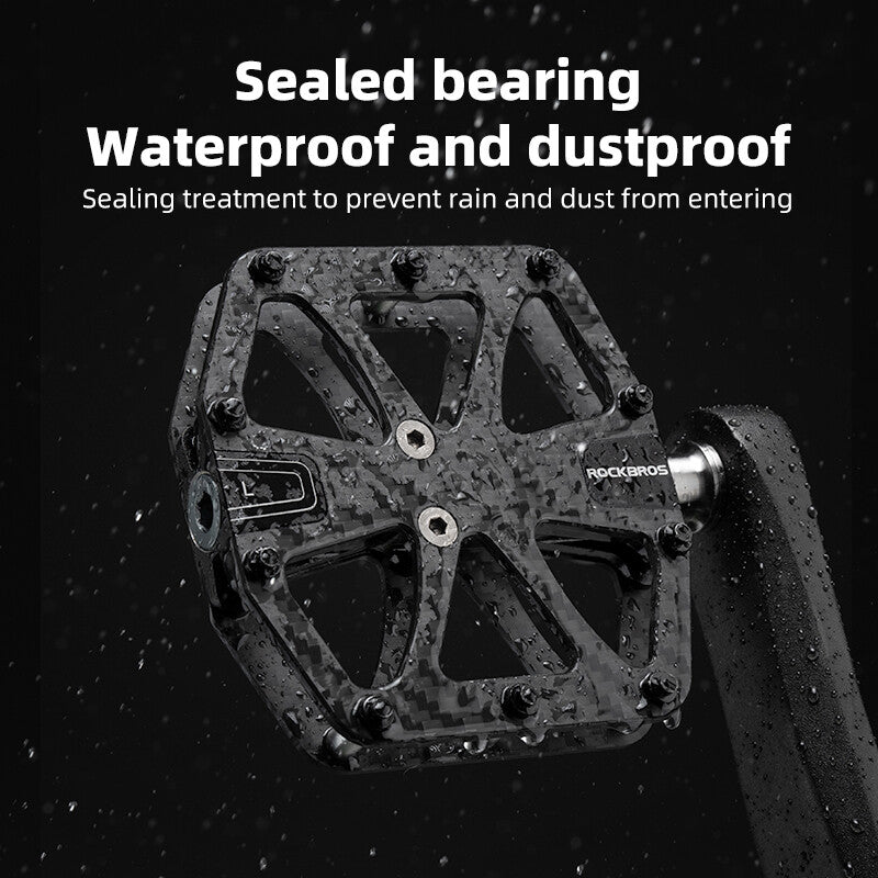 Carbon Fiber Bike Pedals with Titanium Core for Road & Mountain Bikes