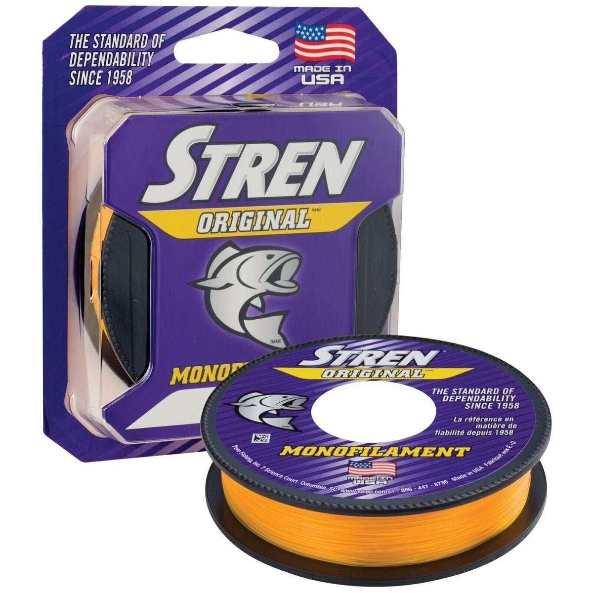 10lb Monofilament Fishing Line 300 Yards Hi-Vis Gold - Strong & Abrasion Resistant