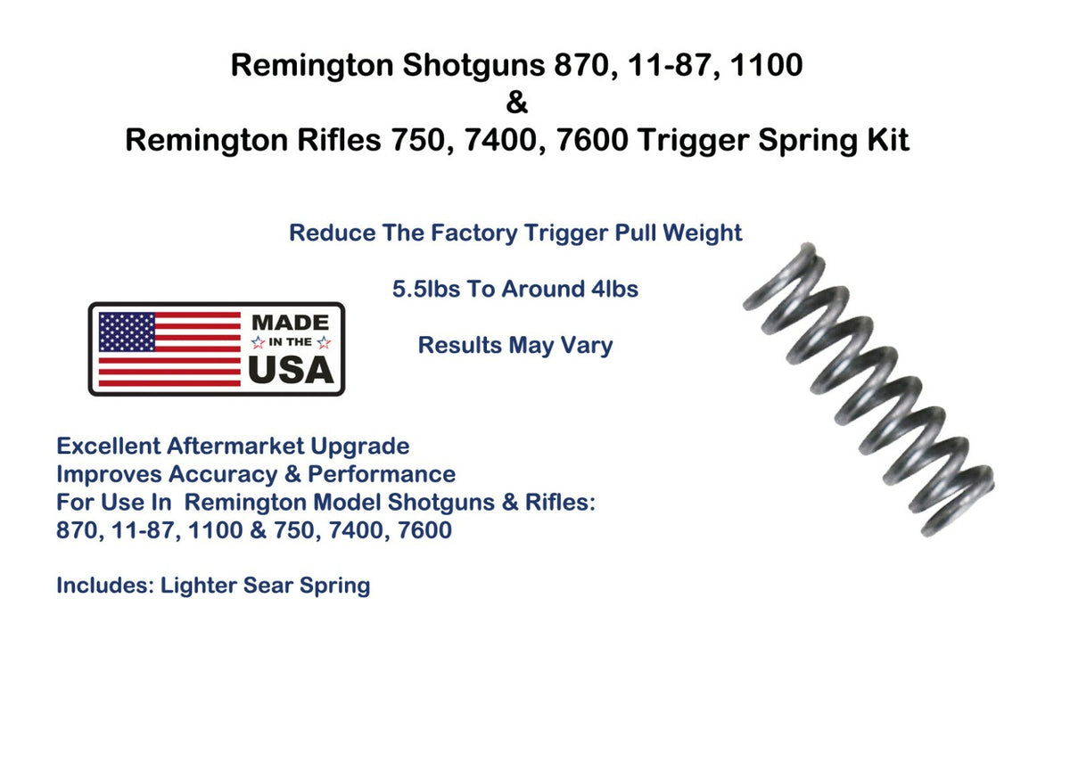 Trigger Sear Spring for Remington Shotguns & Rifles - Lighter Pull Upgrade