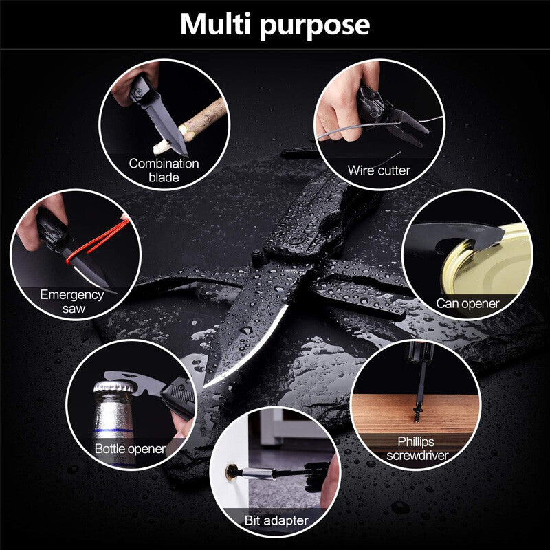 Multi Tool Knife 18-in-1 Folding Pocket Pliers Outdoor Survival Equipment