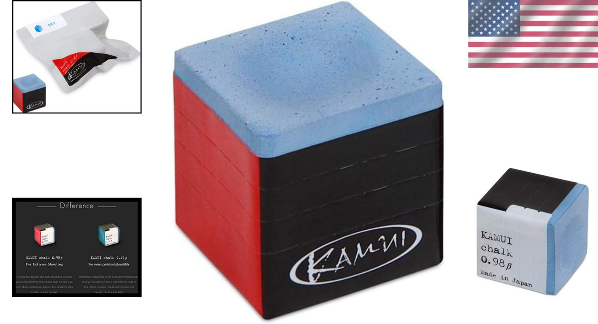 0.98 Beta Sky Blue Billiard Chalk – High Friction, Precise Spin