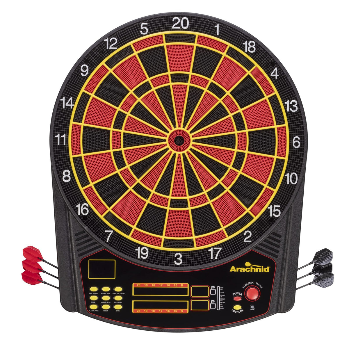 Arachnid Cricket Pro 450 Electronic Dartboard – 31 Games, 15.5" Target, 6 Darts