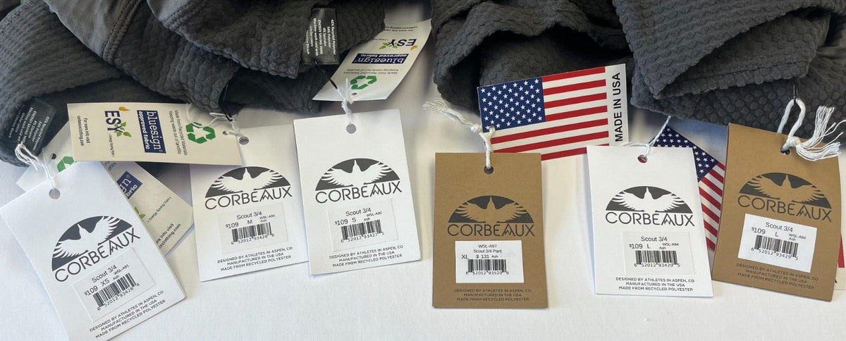 Corbeaux Scout 3/4 Base Layer Pants - Lightweight Breathable Ski & Activewear