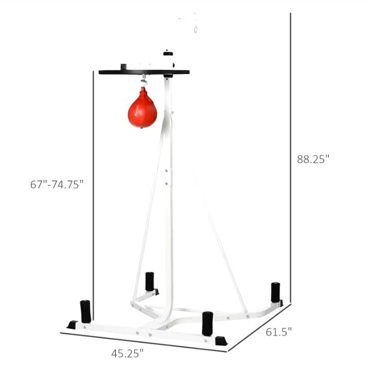 Adjustable Free Standing Punching Bag with Stand & Gloves for Boxing & Fitness