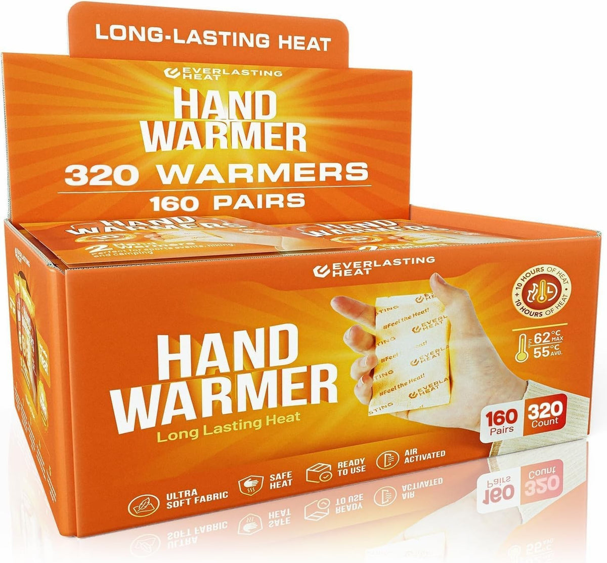 Disposable Hand Warmers 160 Pairs - Long Lasting Air Activated Heat